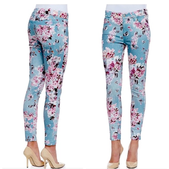 Dolls Kill Denim - Floral Victorian shabby chic jeans